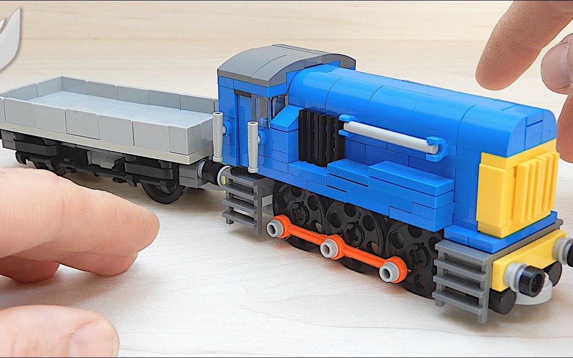 乐高moc教程 英国铁路08级调车机车配平板车 拼搭指南