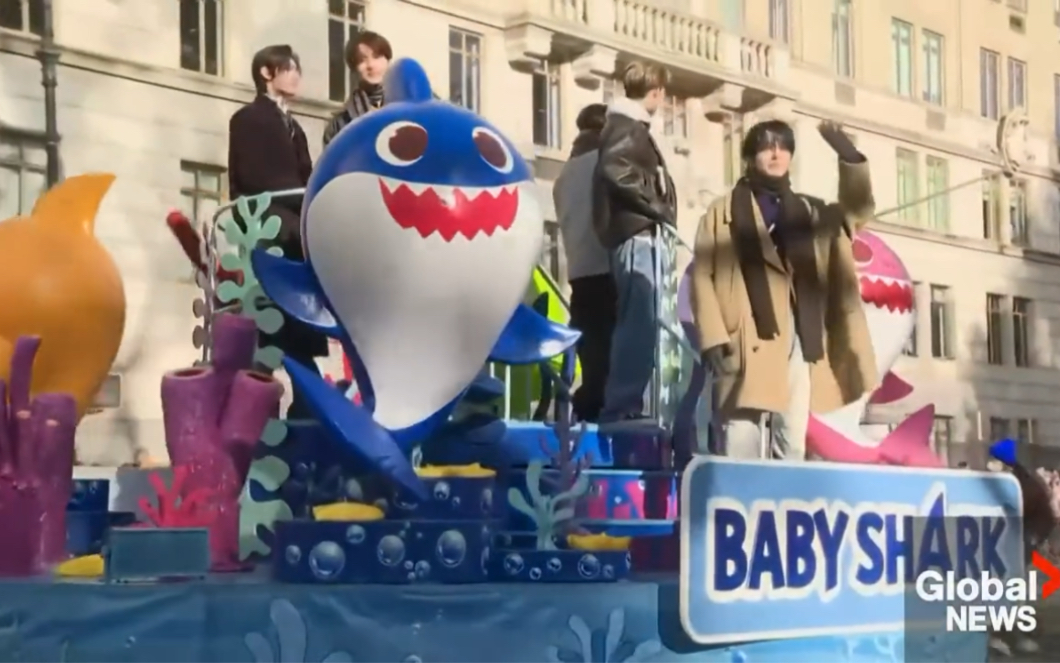 ENHYPEN美国MACYSPARADE2023坐着baby shark花车来啦~哔哩哔哩bilibili