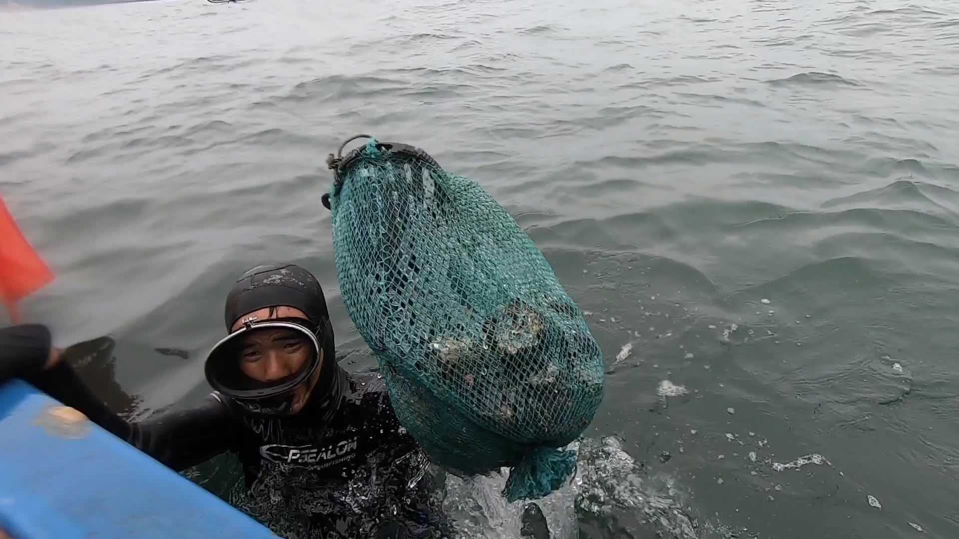 [图]阿锋与好友潜下外海暗礁，狂捞几十斤“地狱海鲜”宵夜一顿豪吃