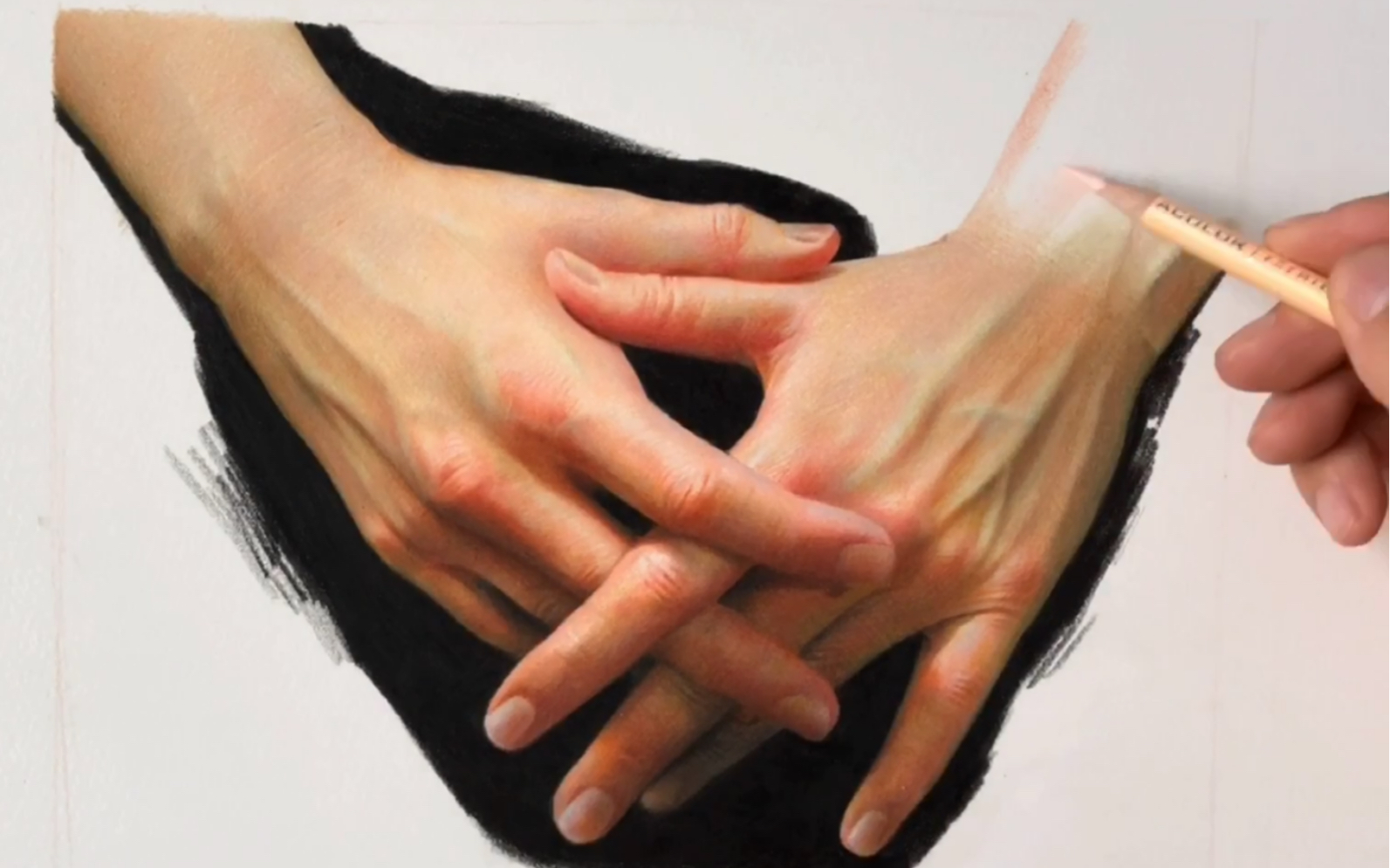 彩铅手绘一双手