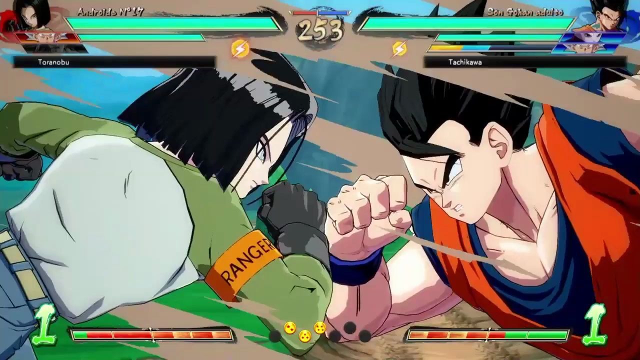 [图]DBFZ Tachikawa UI Goku - Jiren - Adult Gohan team looking fun! DAGON BALL FIGHTE