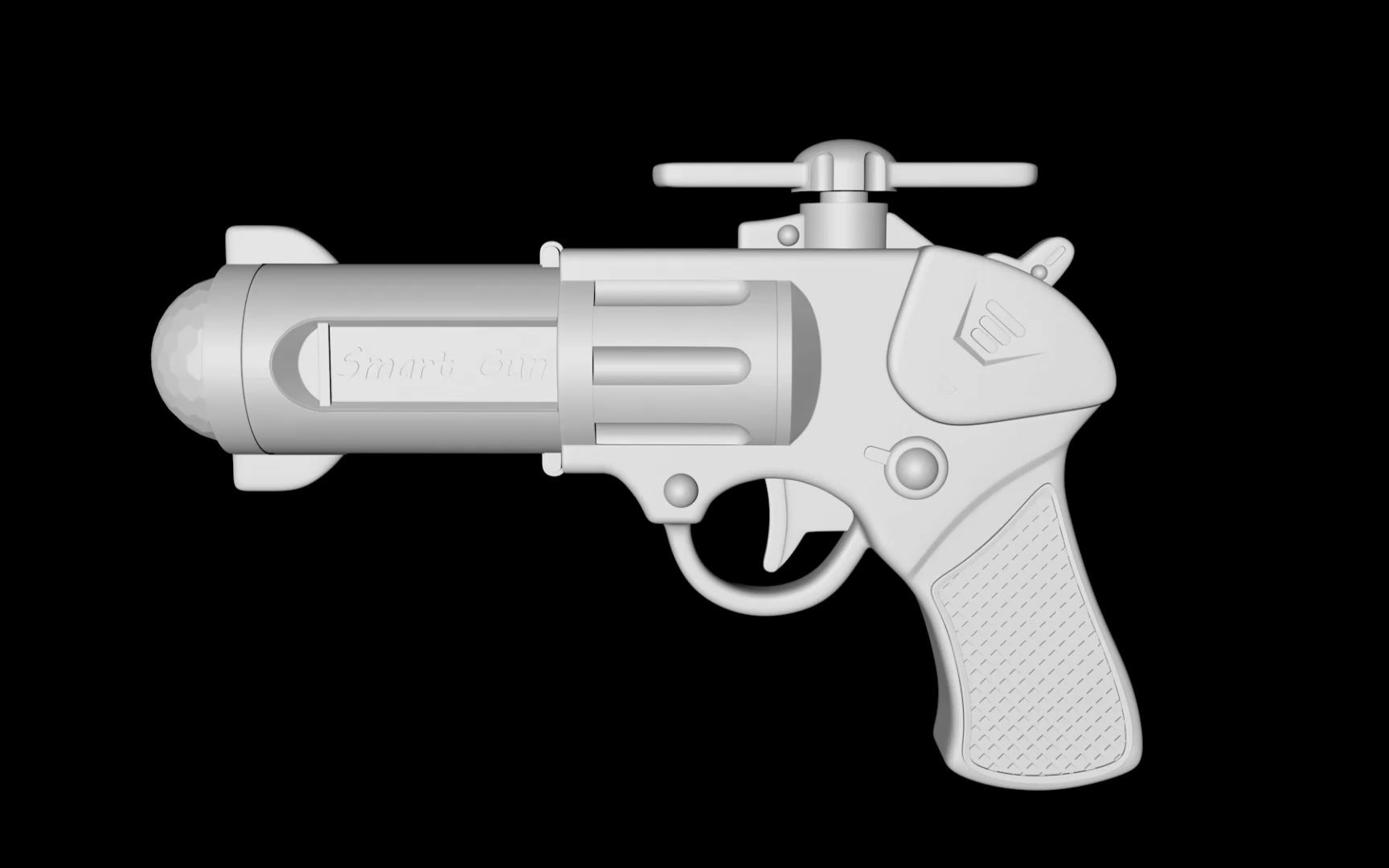 c4d电子玩具枪建模01