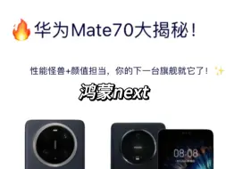 Descargar video: 华为 Mate70 大揭秘！性能卓越如怪兽，颜值超高堪称担当，你的下一台旗舰非它莫属！首先，来聊聊它令人惊艳的颜值。Mate70 延续了华为一贯的精美设计风格