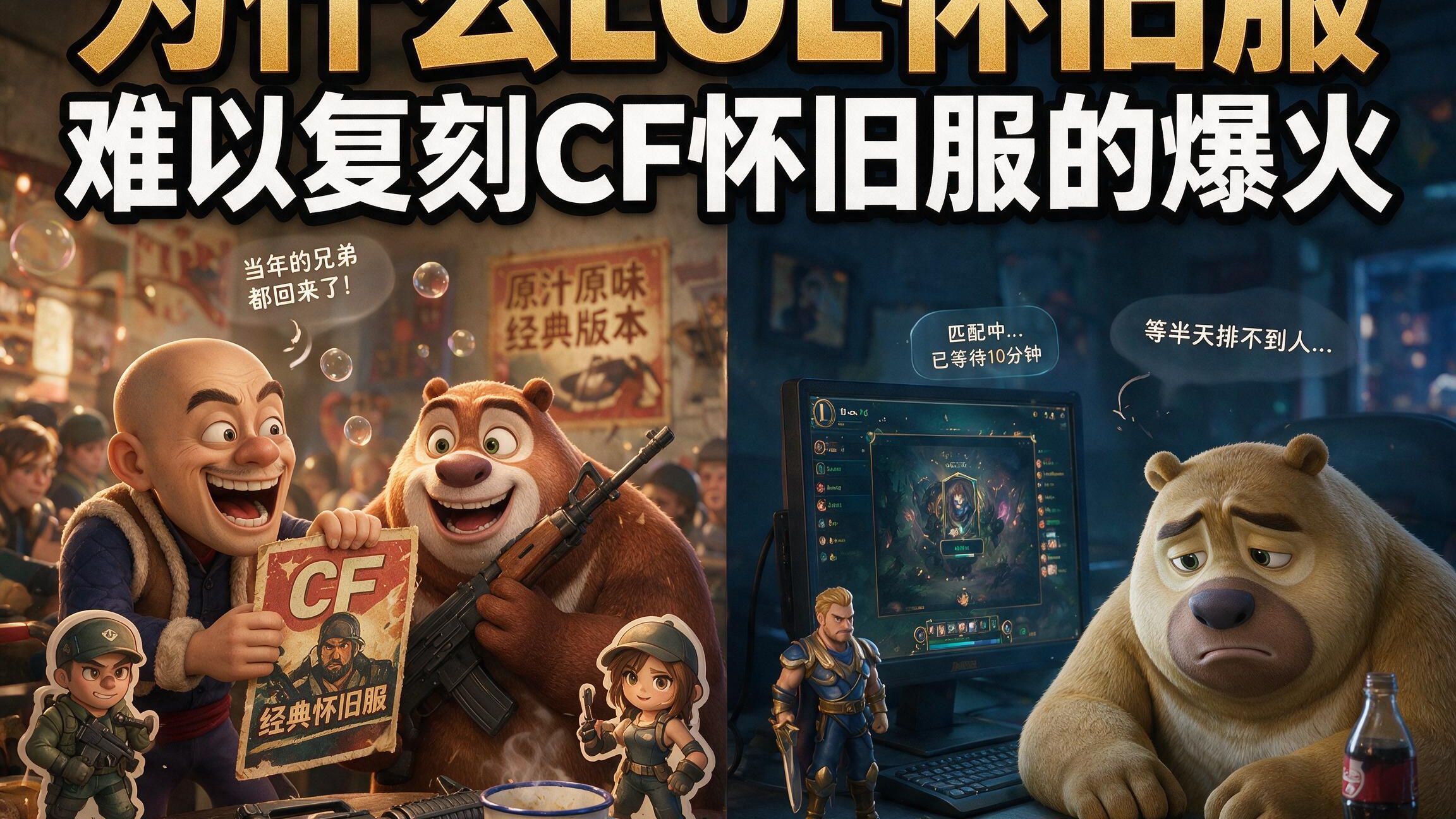 【今日话题】为什么lol怀旧服难以复刻cf怀旧服的爆火