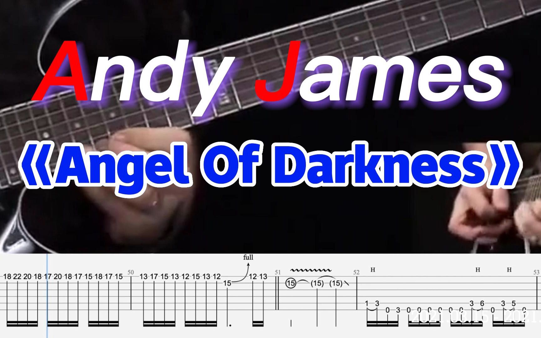 [图]附伴奏动态谱｜Andy James11年同名专辑 - Angel Of Darkness