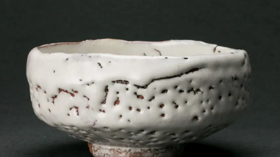 限定11月迄、白萩釉焼、人間国宝十一代三輪休雪、改壽雪、銘書、静、大変貴重な作品 レア限定品、白萩釉焼、人間国宝十一代三輪休雪、改壽雪、銘書、静