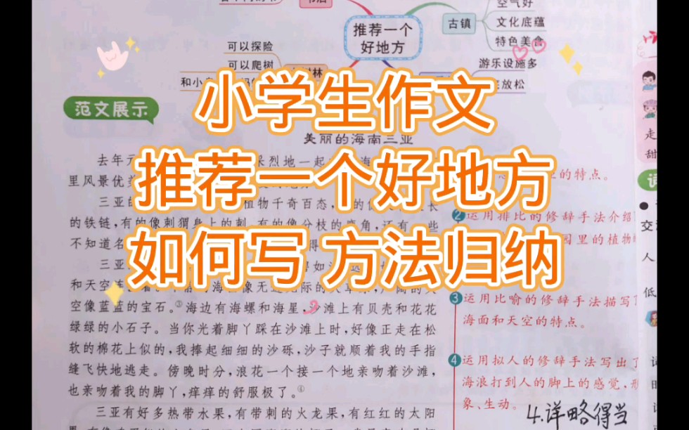 小学生写作文:推荐一个好地方 如何写?方法归纳 小学生36年级语文 作文学习知识点持续更新,欢迎关注 收藏、 学习!哔哩哔哩bilibili