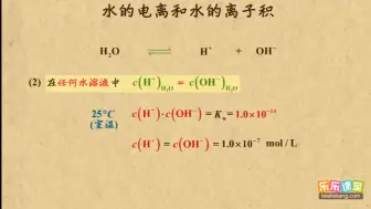 Download Video: 11.2.1 水的电离与水的离子积