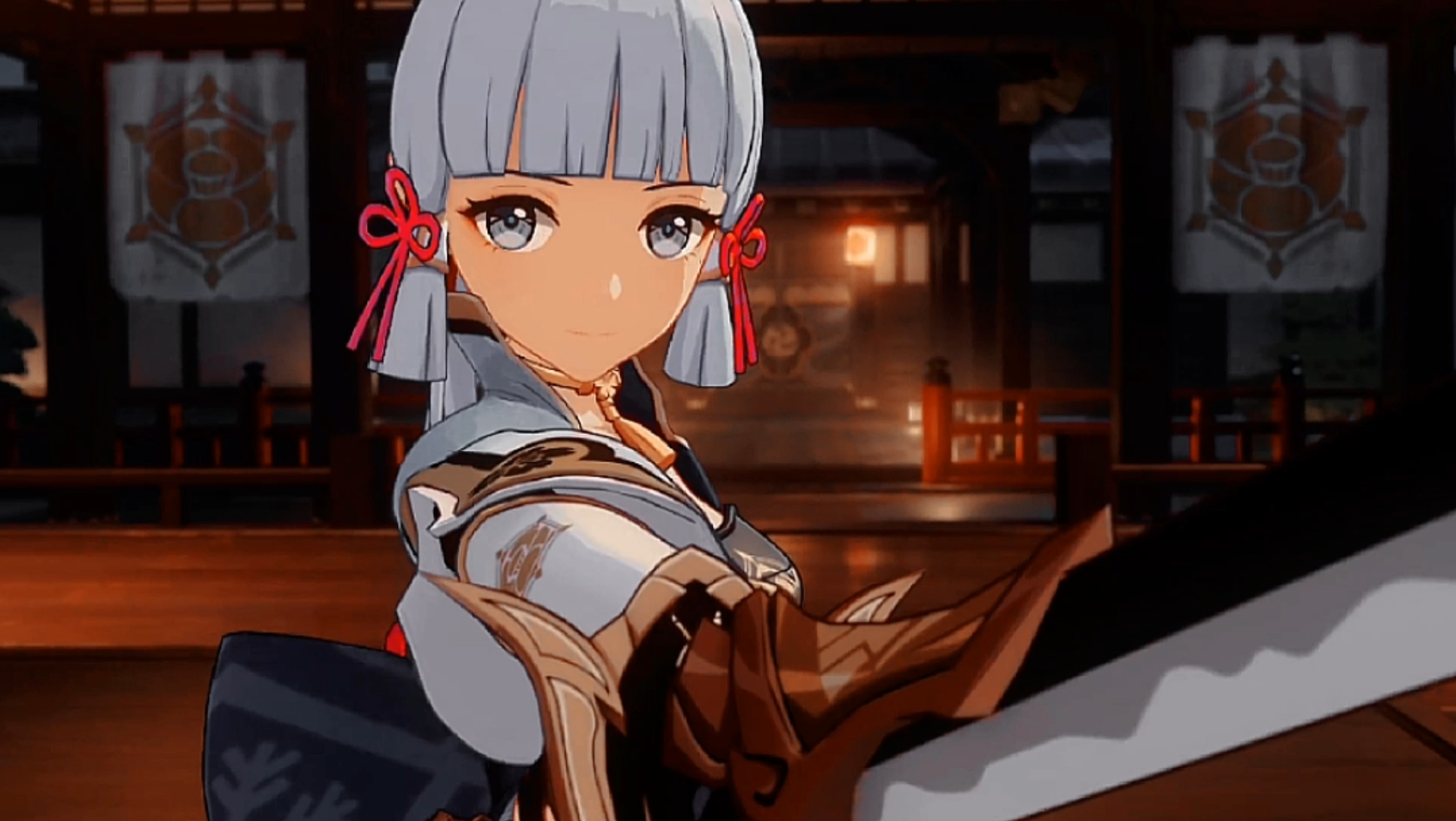 白鹭归庭,稻妻三美神里绫华.