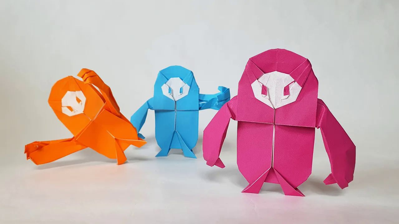 siestaorigami 太空狼人杀折纸教程 origami fall guys