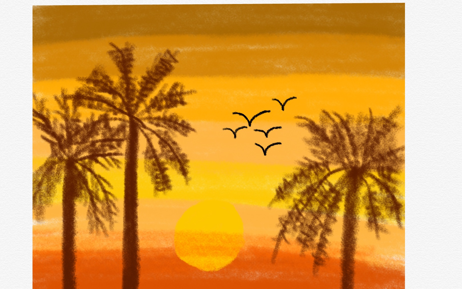 活动  【ipad备忘录画画】挑战五分钟用备忘录画日落|一起看日落吧!