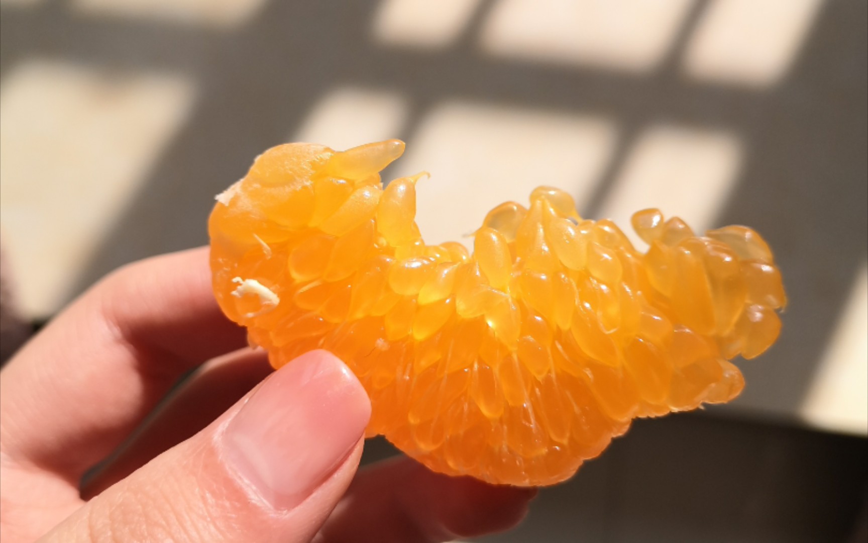 一瓣汁水饱满的耙耙柑