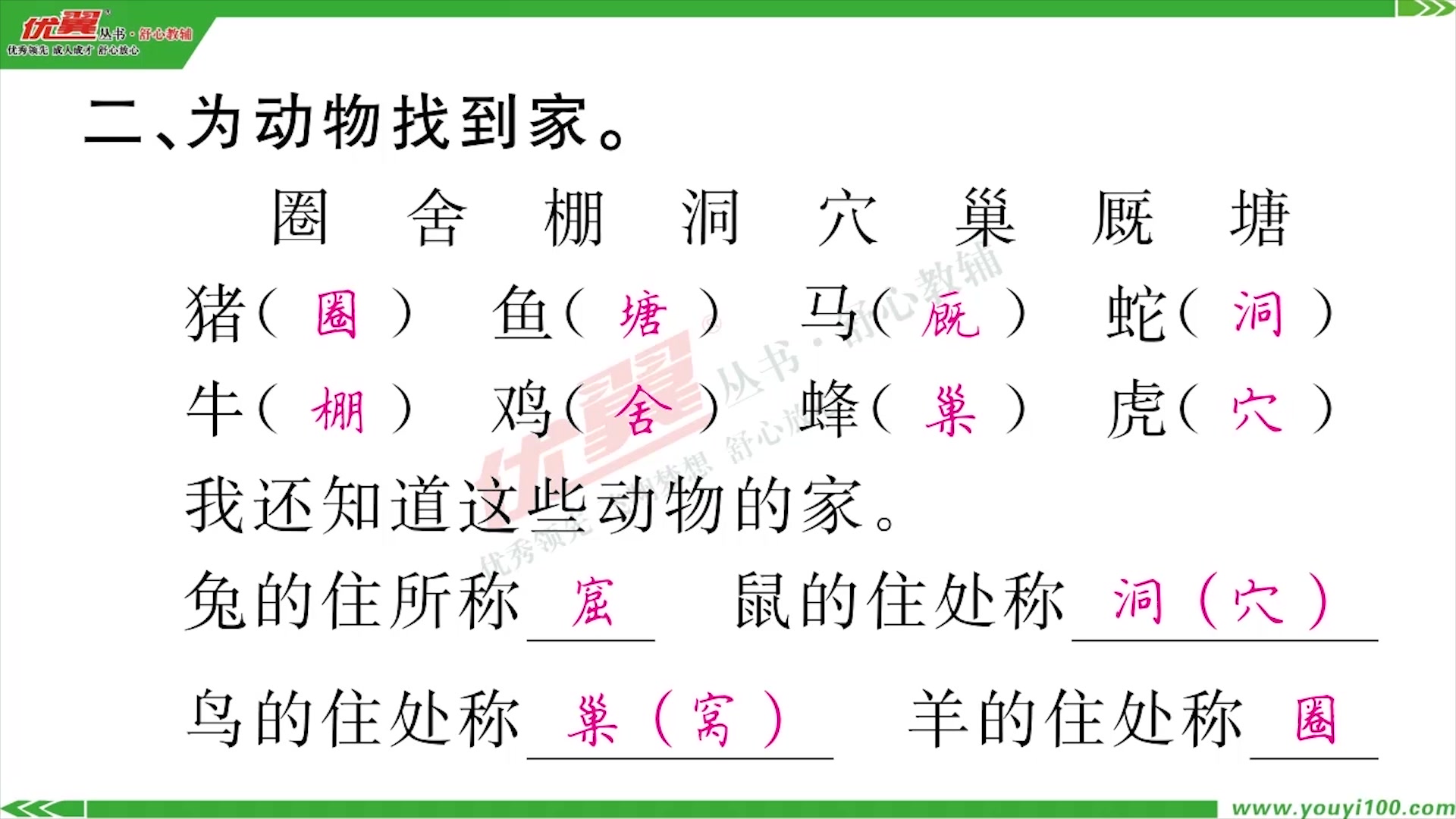 [图]学练优习题精讲四语上第三单元语文园地三