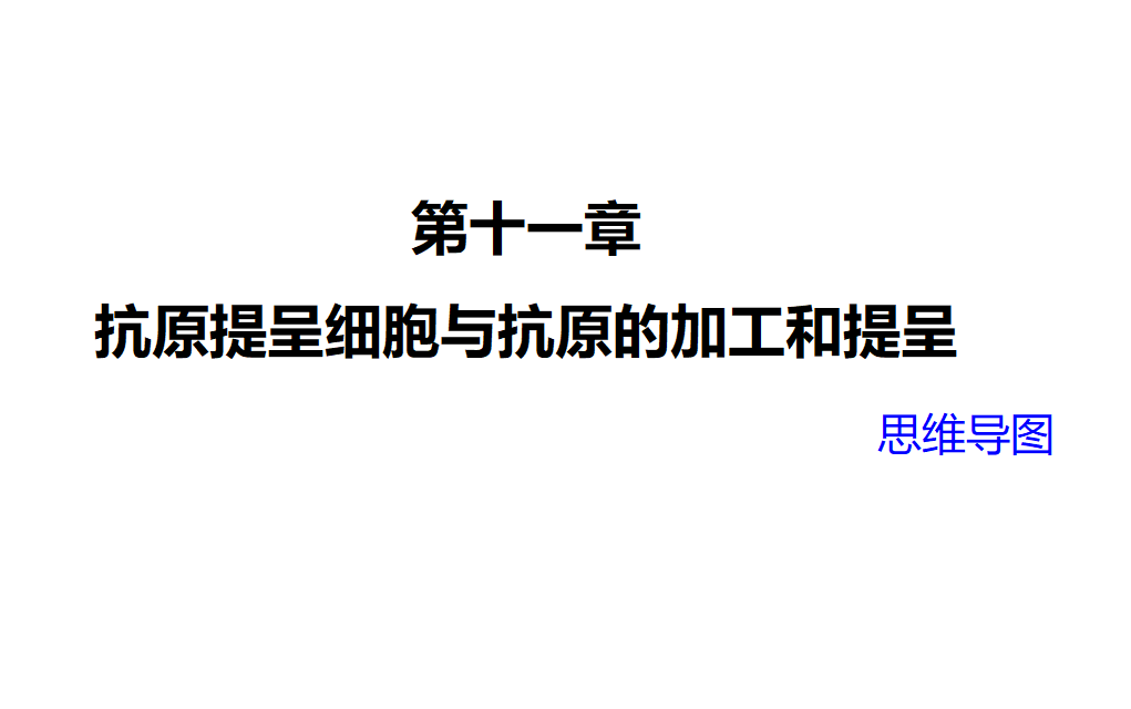 免疫学 | 第十一章 抗原提呈细胞与抗原的加工提呈 | 思维导图哔哩哔哩bilibili