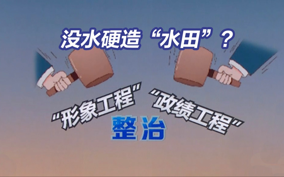 没水硬造水田,没钱硬上项目,多地面子工程政绩工程被通报哔哩哔哩bilibili