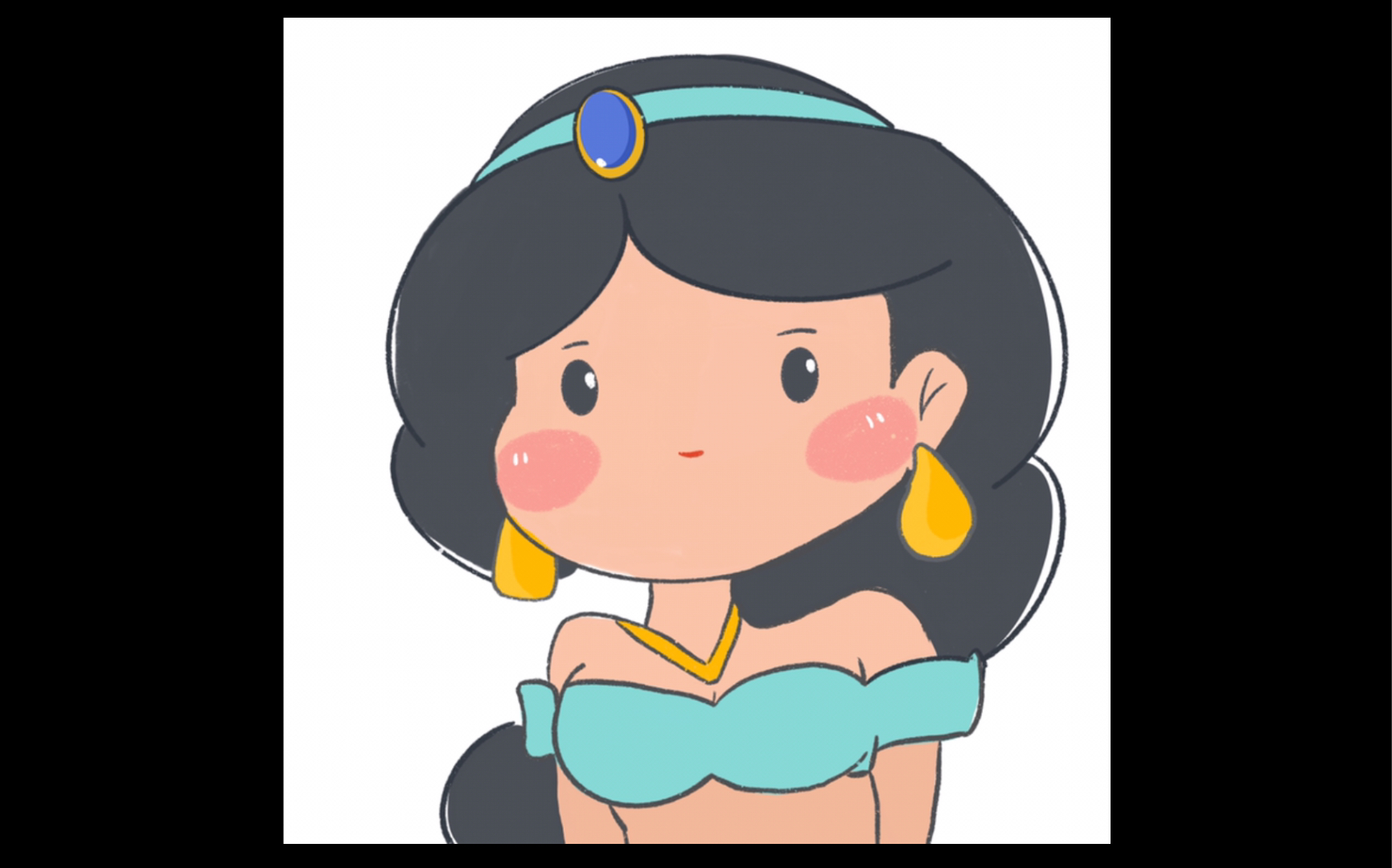 【procreate】迪士尼公主|阿拉丁神灯|茉莉公主