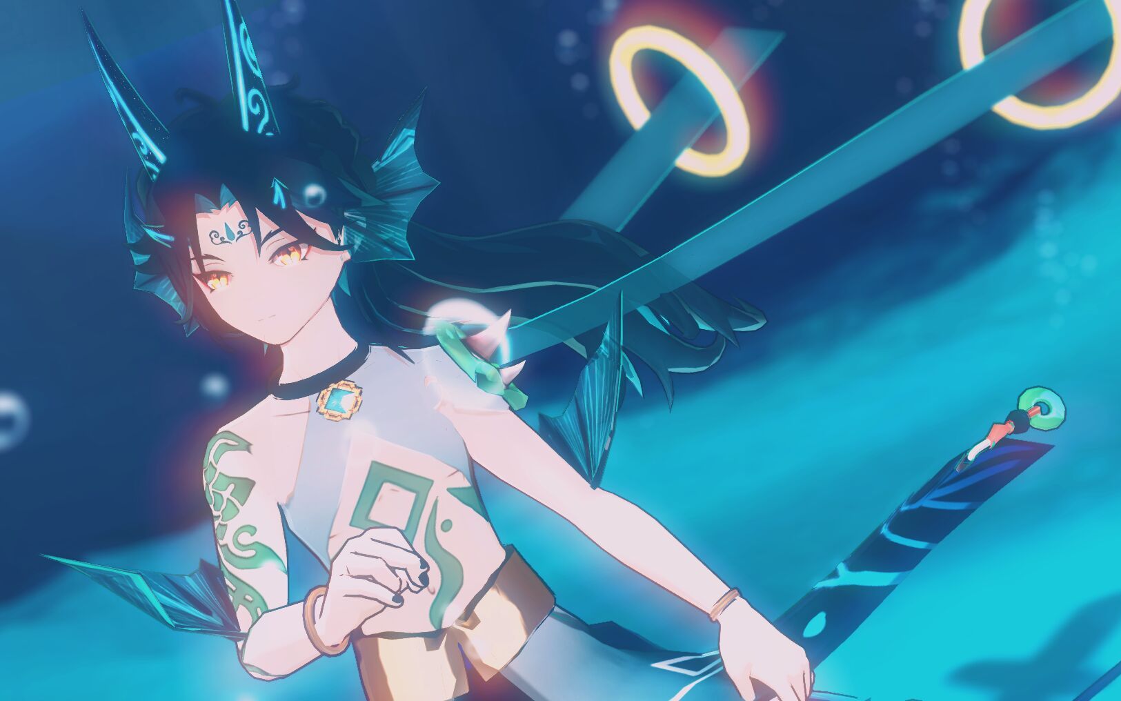 【原神/魈mmd】一眼即倾心『北冥鲲鹏魈-白龙』_哔哩哔哩_bilibili