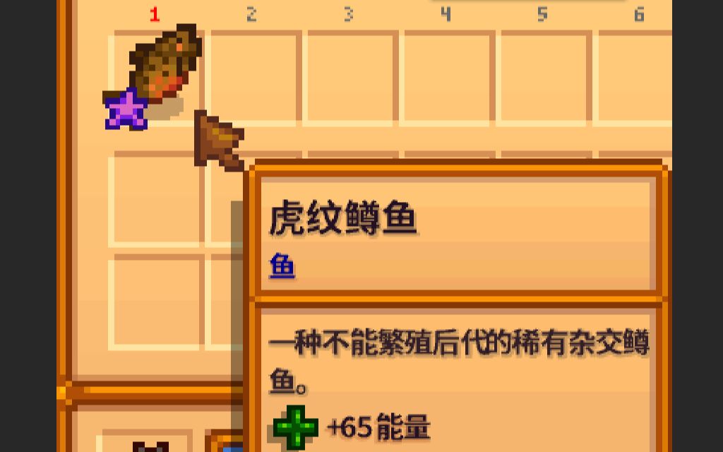 鱼好大的鱼虎纹鳟鱼星露谷系列第十期