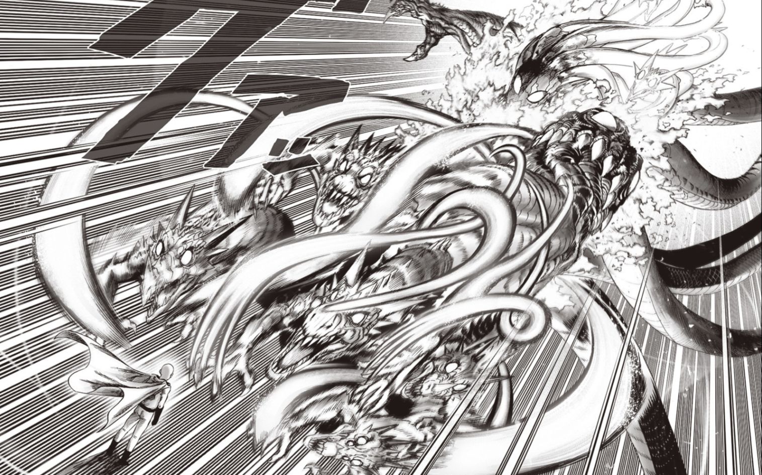 【漫画速看】一拳超人漫画150-152话 琦玉大战大蛇!原子武士遇到黑精!