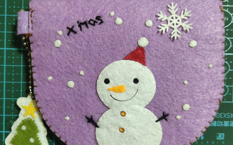 不织布 小雪人圣诞零钱包