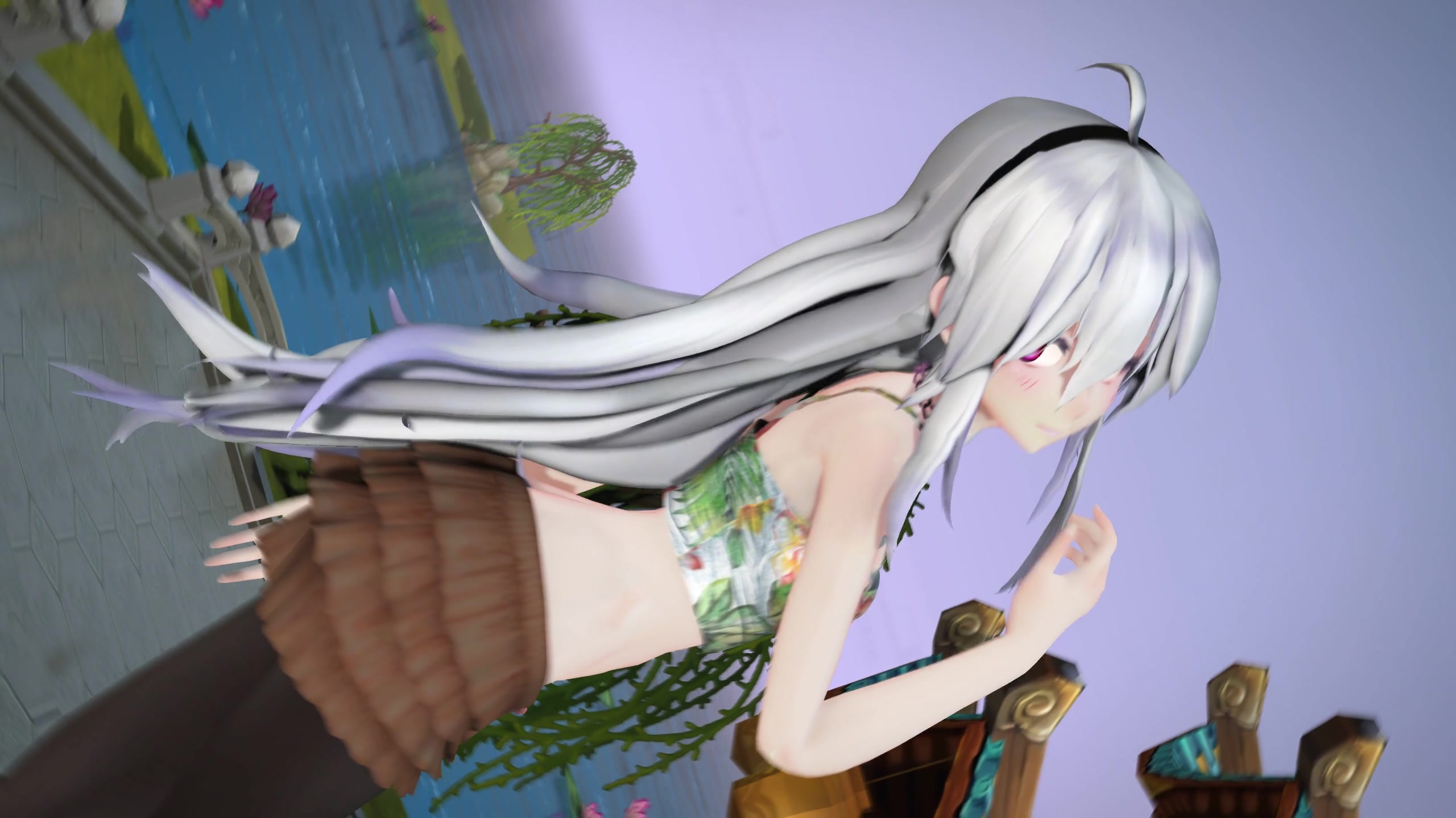 [图]弱音夏天的最后一些凉意（黑丝清凉装）MMD