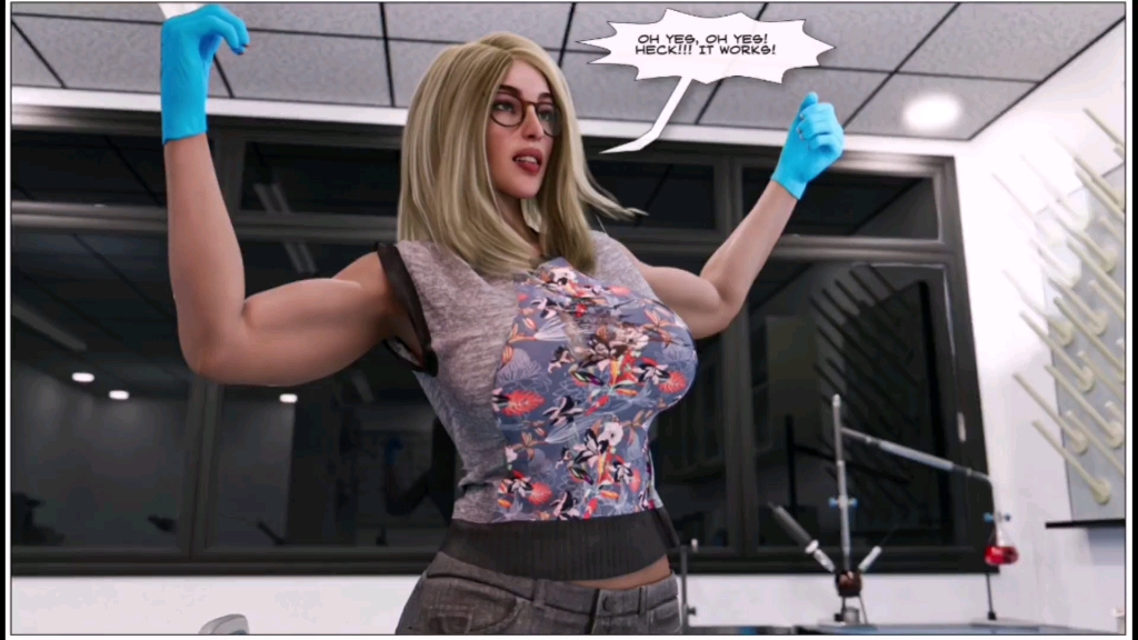 女性肌肉膨胀fmg