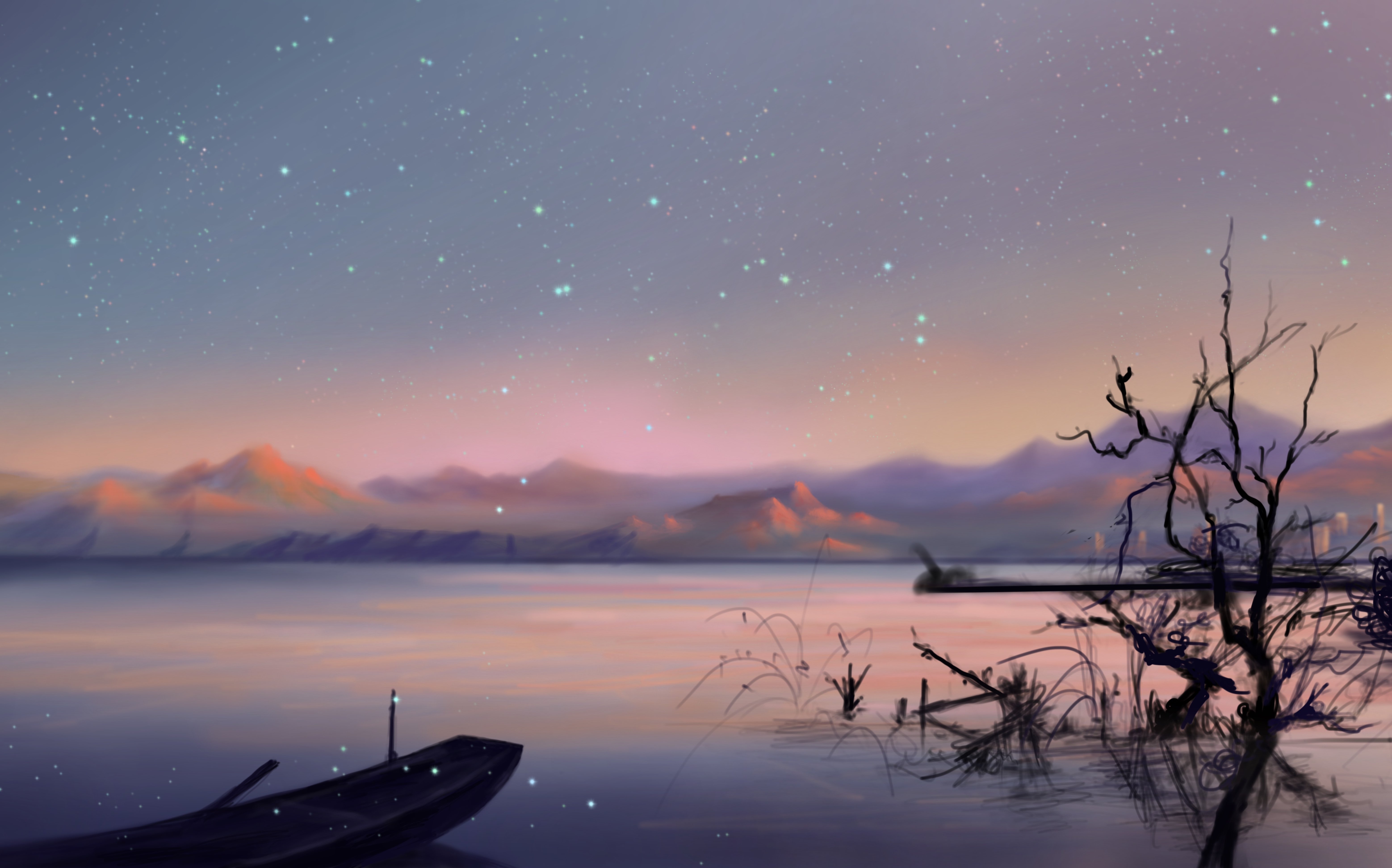 【procreate】满船清梦压星河,超详细作画过程!