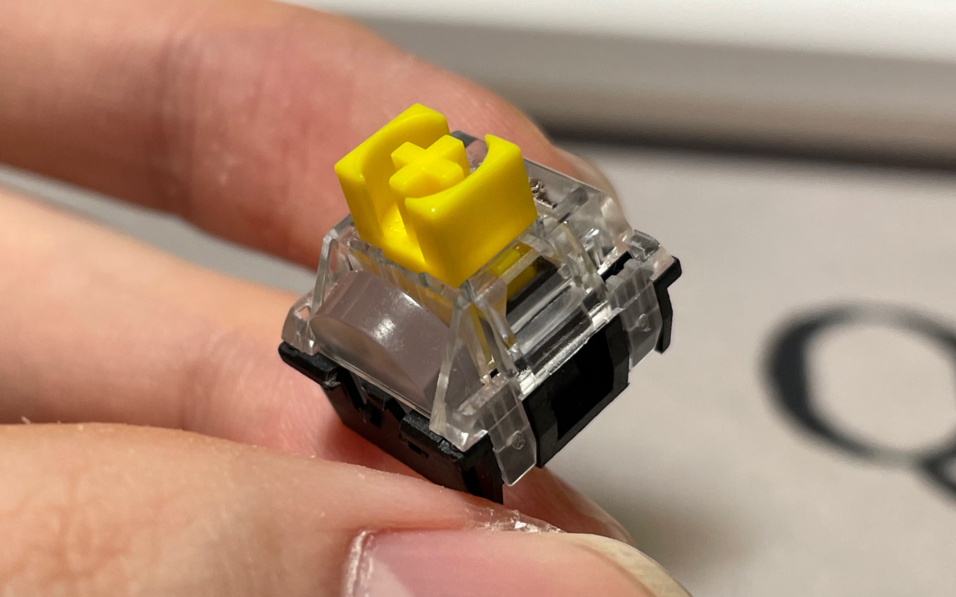 「从雷蛇上拆下来的」雷蛇静音黄轴 试打