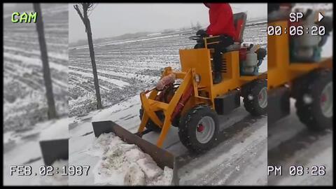 加装车载式弹簧避障除雪铲道路除雪油耗小 哔哩哔哩