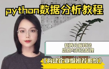 【python数据分析】矩阵分解算法思想与算法原理哔哩哔哩bilibili