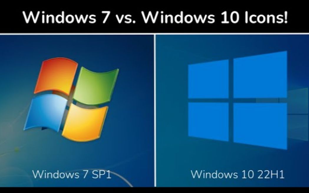 Windows 7 与 Windows 10 所有图标对比哔哩哔哩bilibili