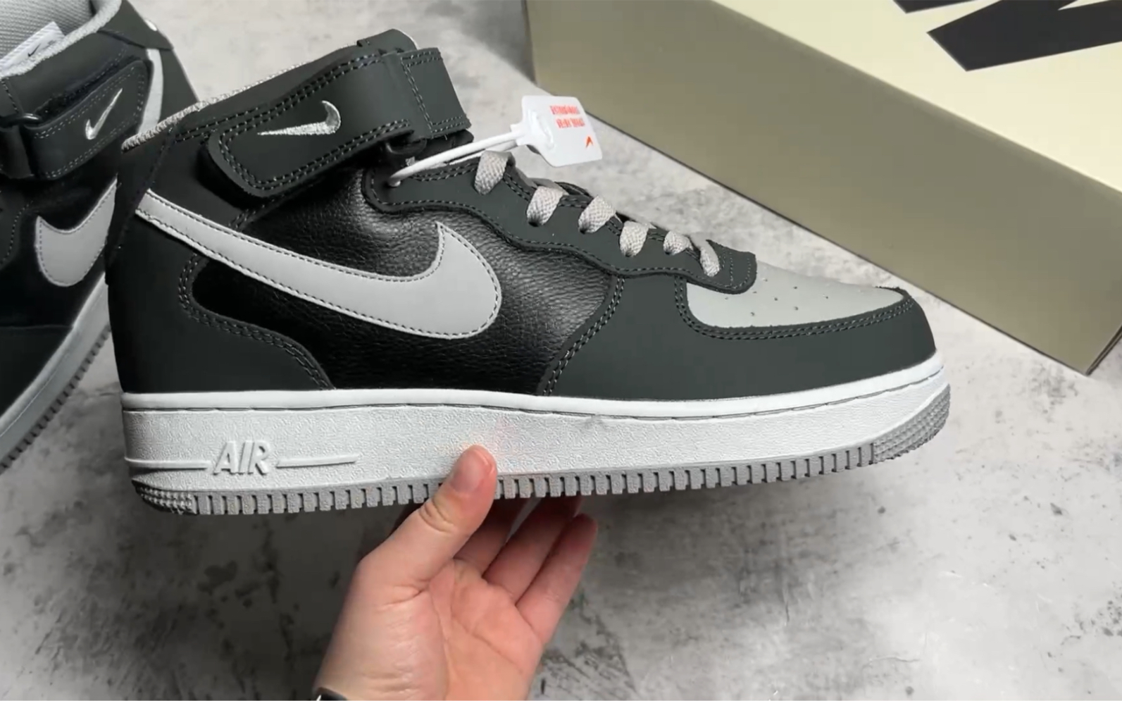 【全方位实拍】nike air force 1 mid 影子灰