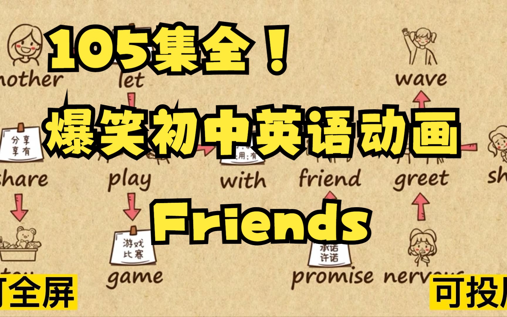 [图]105集全可分享 爆笑初中英语动画 Friends 看动画记单词