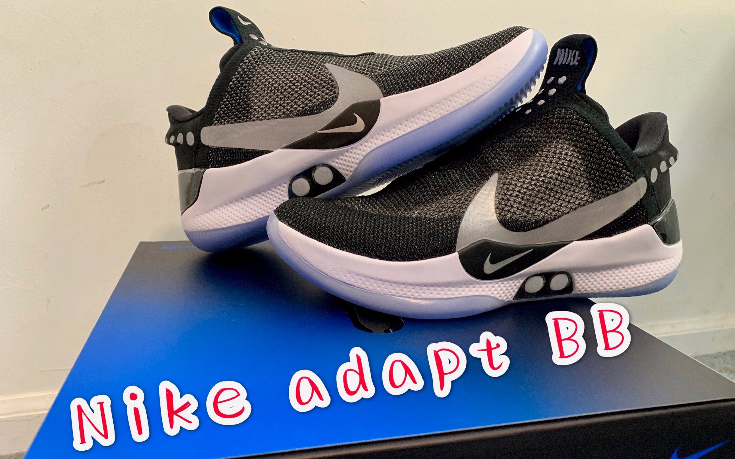 伯哥不太6这大概是这个星球上最智能的球鞋nikeadaptbb开箱hello