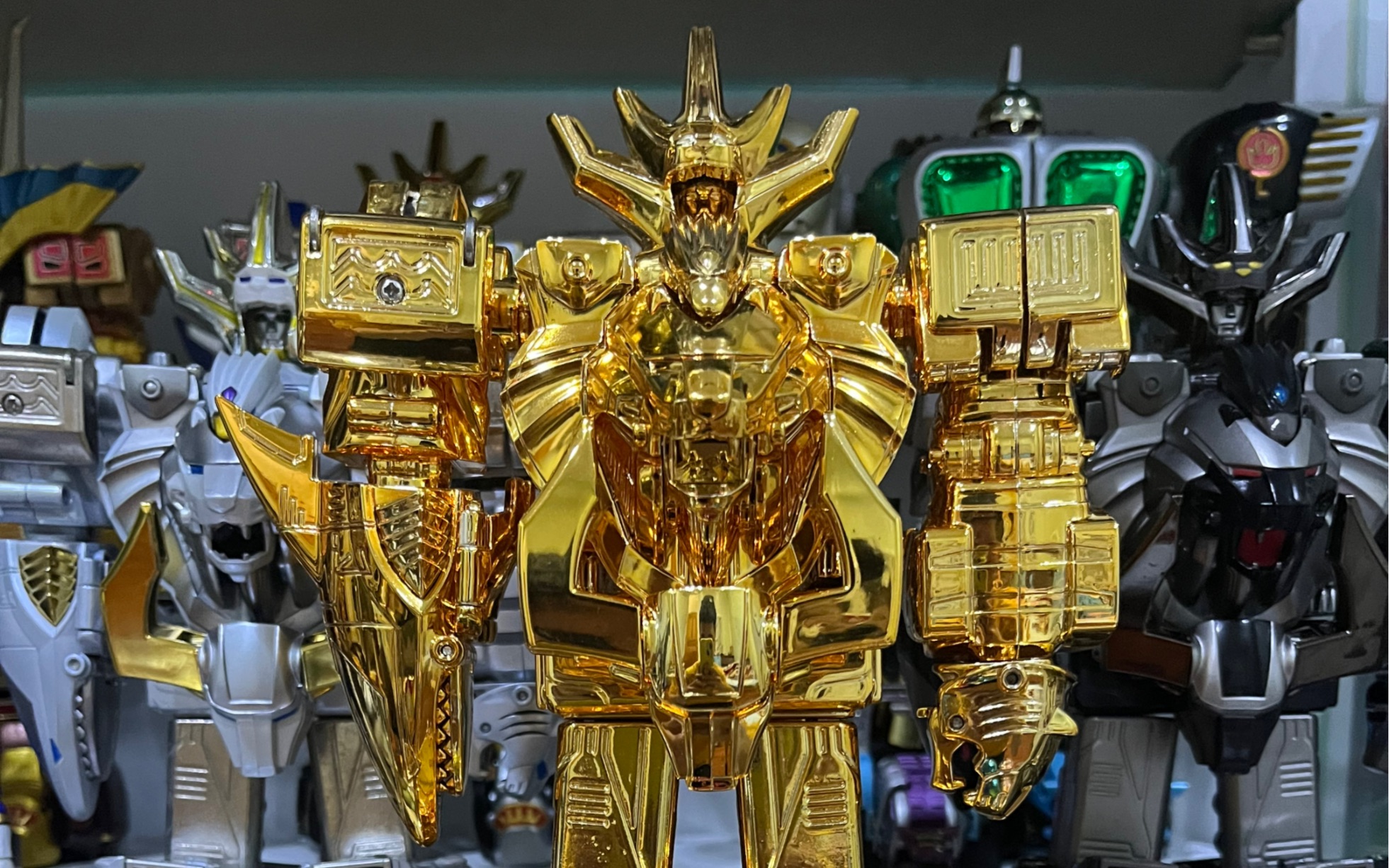 开箱 百兽战队 dx 镀金限定版 牙吠王