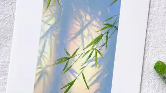 油画棒·光影竹子