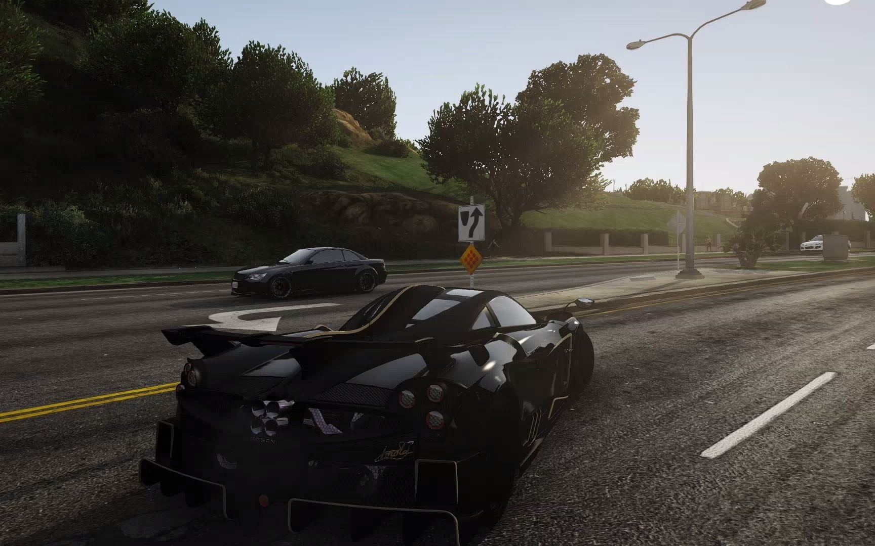 gta5 这次保证地上没水 写实风 画质 帕加尼imola_哔哩哔哩 (゜-゜)つ