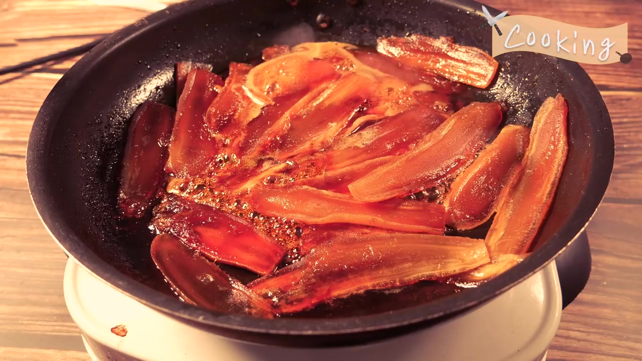 【suna asmr】小姐姐自制人参油炸 果冻 看着直流口水