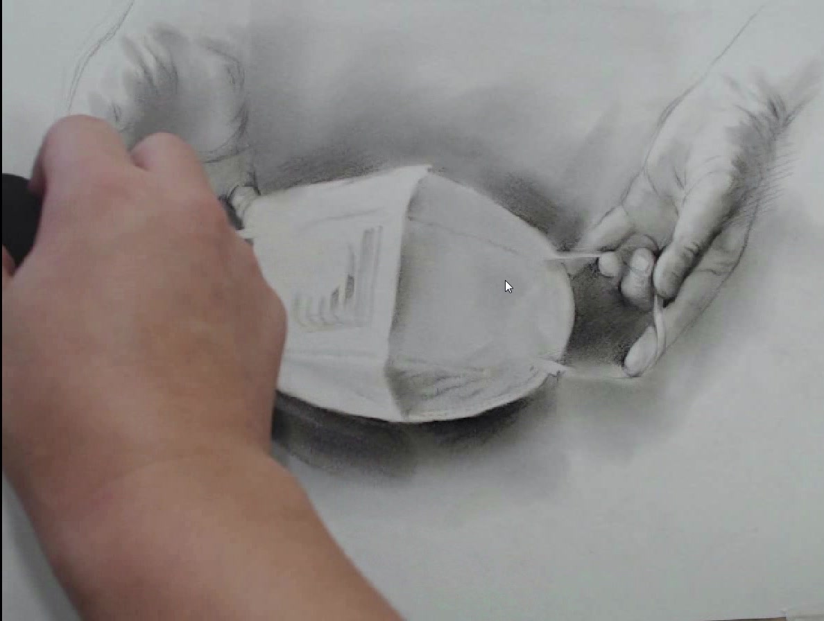 活动作品从零开始画一个素描口罩为疫情加油一起来画画少出门吧