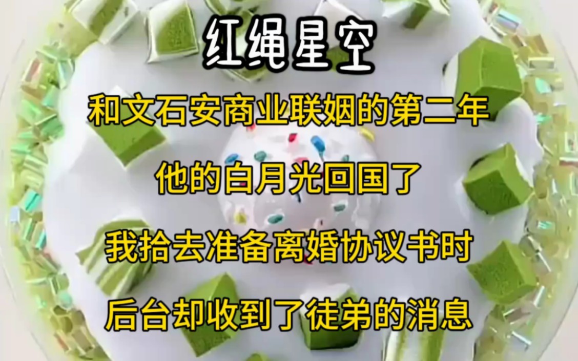 和文石安商业联姻的第二年,他的白月光回国了.我拾去准备离婚协议书时,后台却收到了徒弟的消息哔哩哔哩bilibili