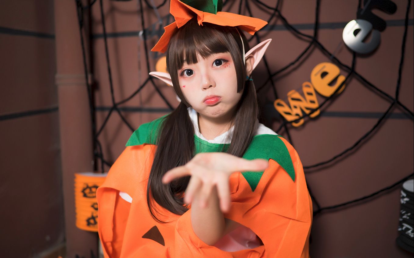 万圣节cosplay一只南瓜葫芦娃