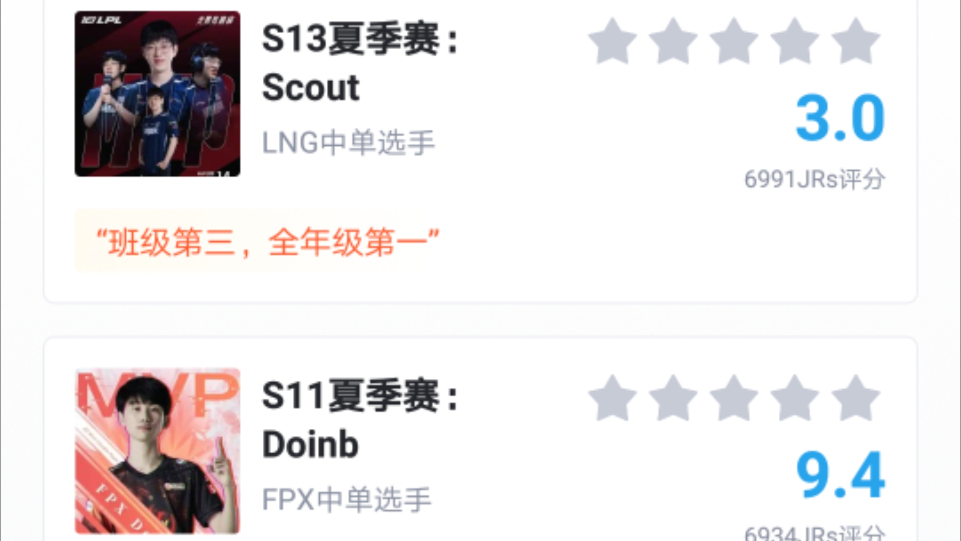 虎扑历届常规赛mvp盘点:(scout还是不要拿24年夏季赛mvp了)