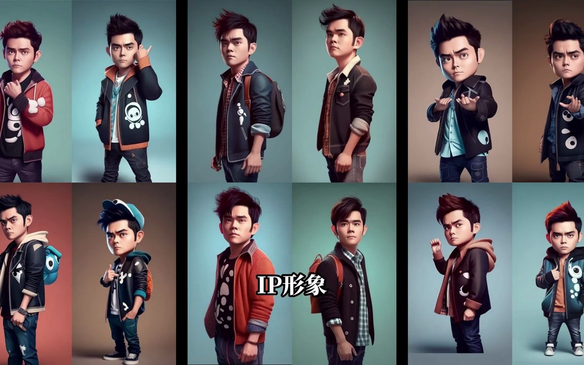 用midjourney v4和v5系统效果对比生成动漫卡通c4dblender质感三维ip