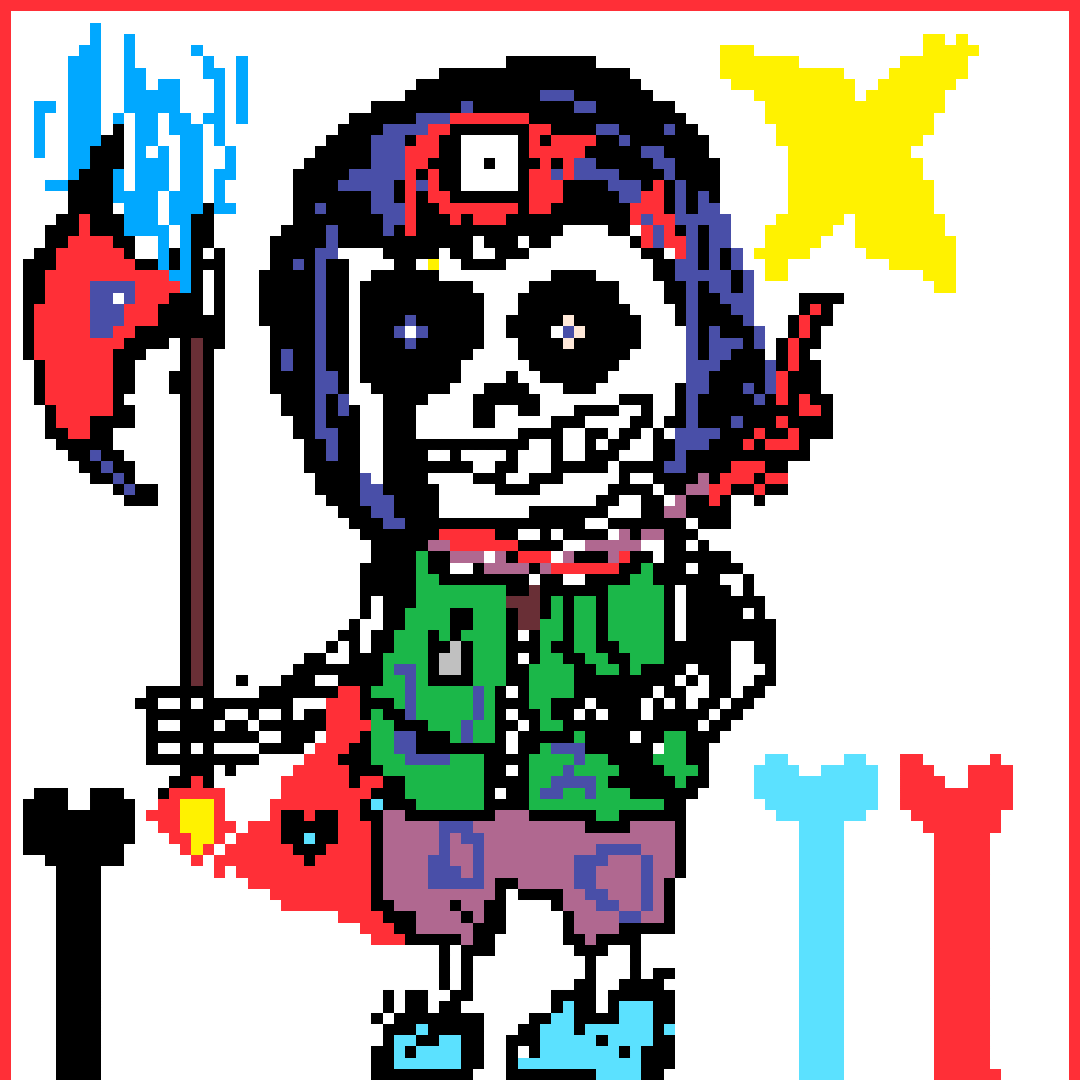 萌新第一个素画随魂传说sans