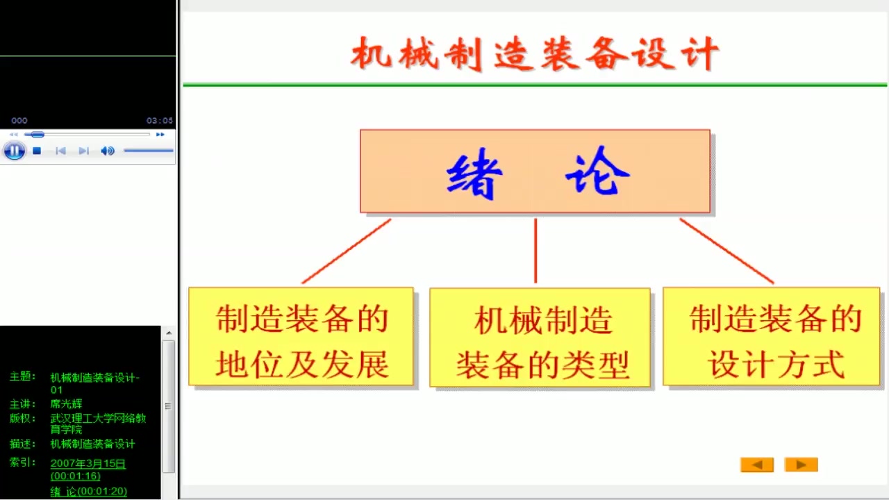 [图]哔哩哔哩-武汉理工大学 机械制造装备设计-机械制造装备设计1[高清版]