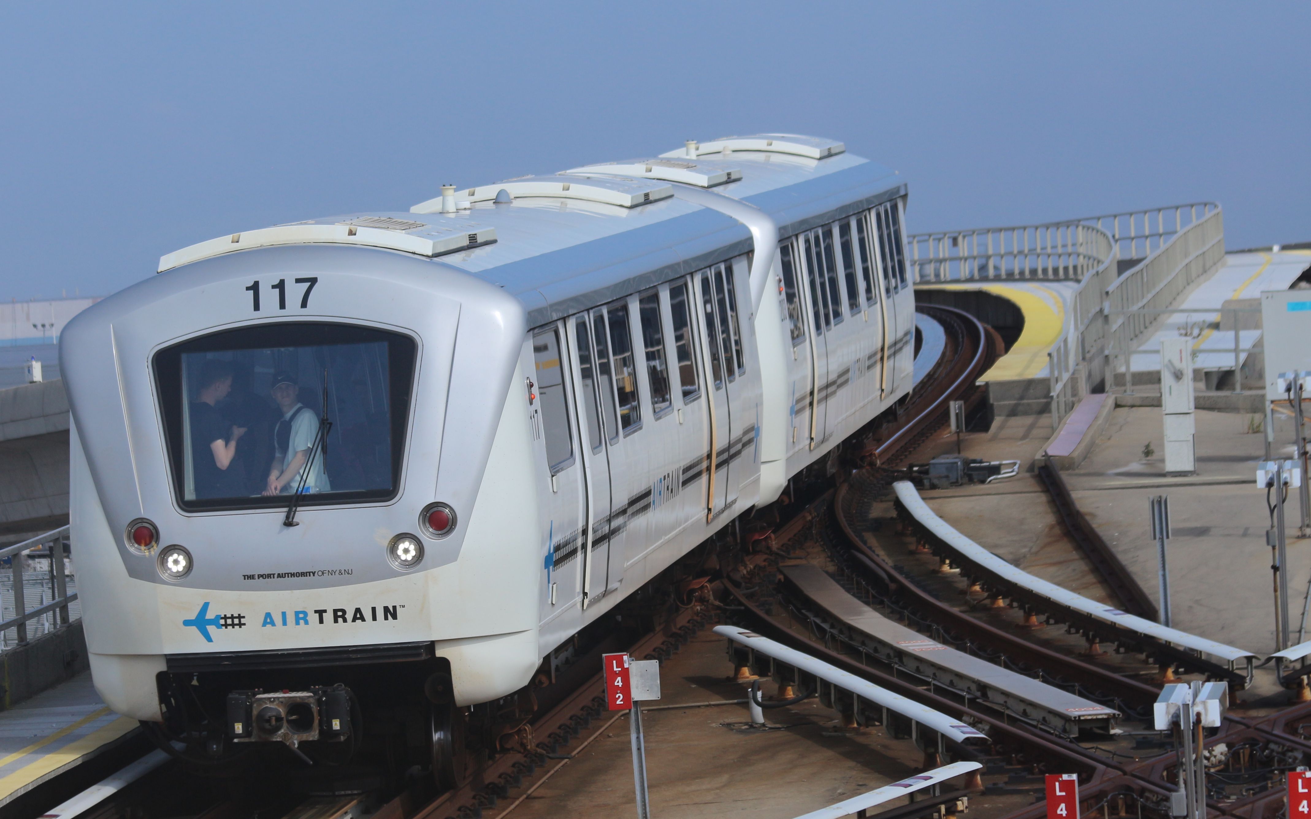 【前方展望pov】纽约肯尼迪国际机场捷运 airtrain jfk 航站楼环绕线(