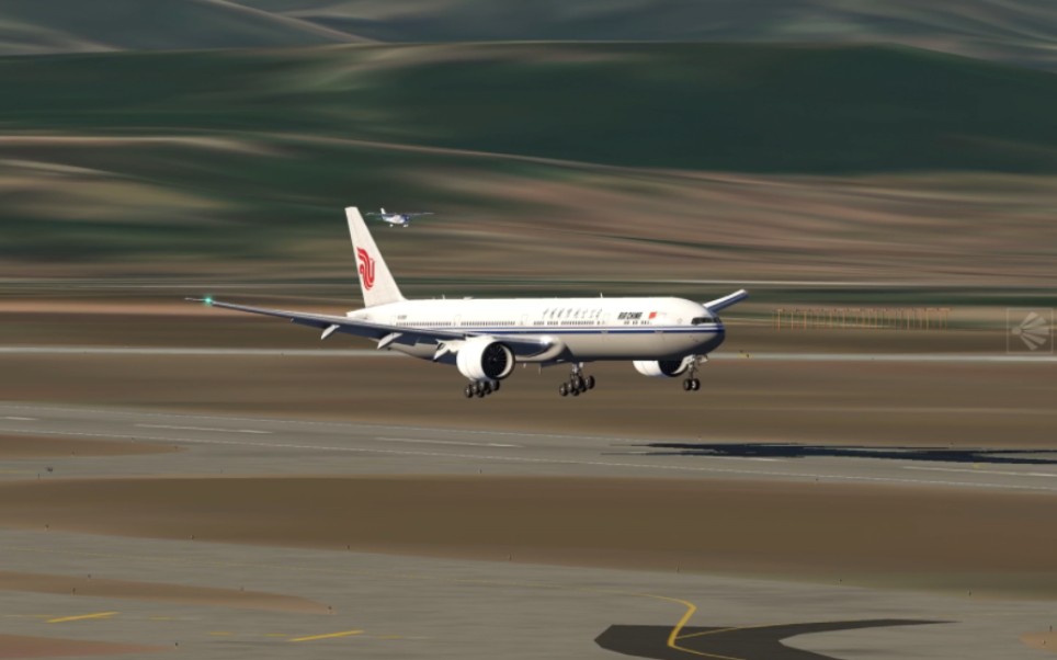 国航b777日常降落练习