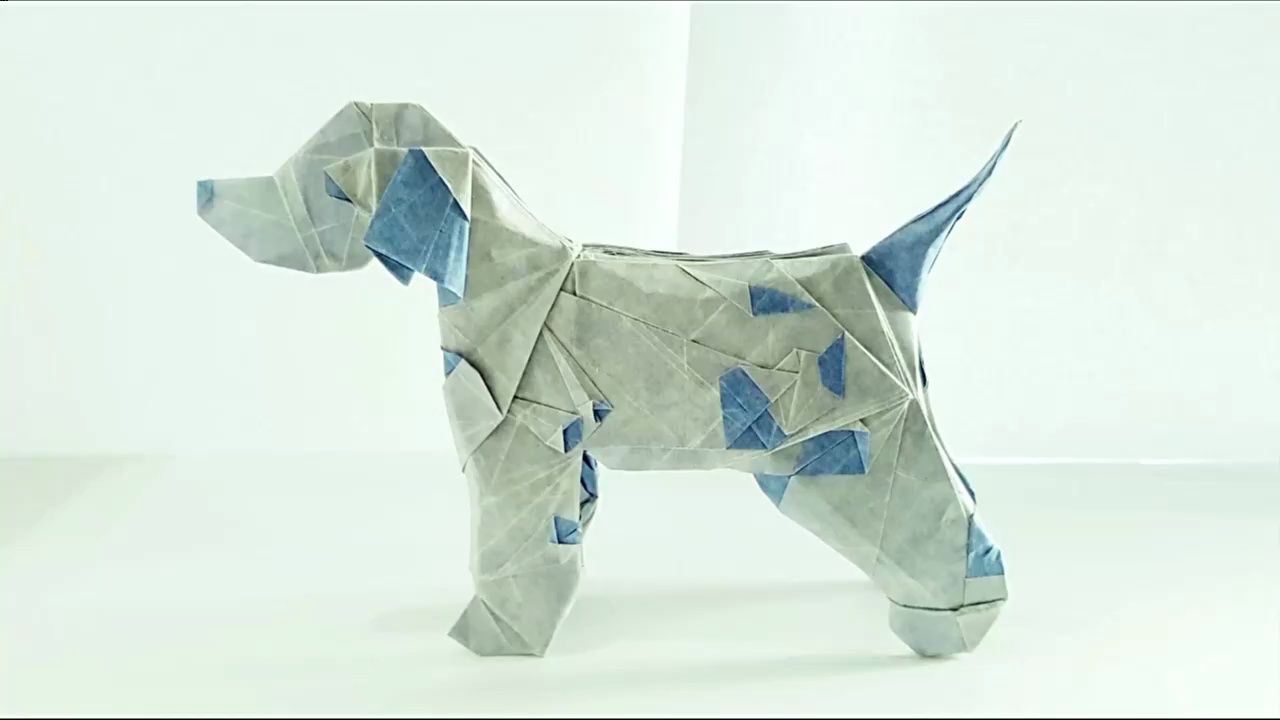 【ouwen tjen】斑點狗摺紙教程origami dalmation - mi wu