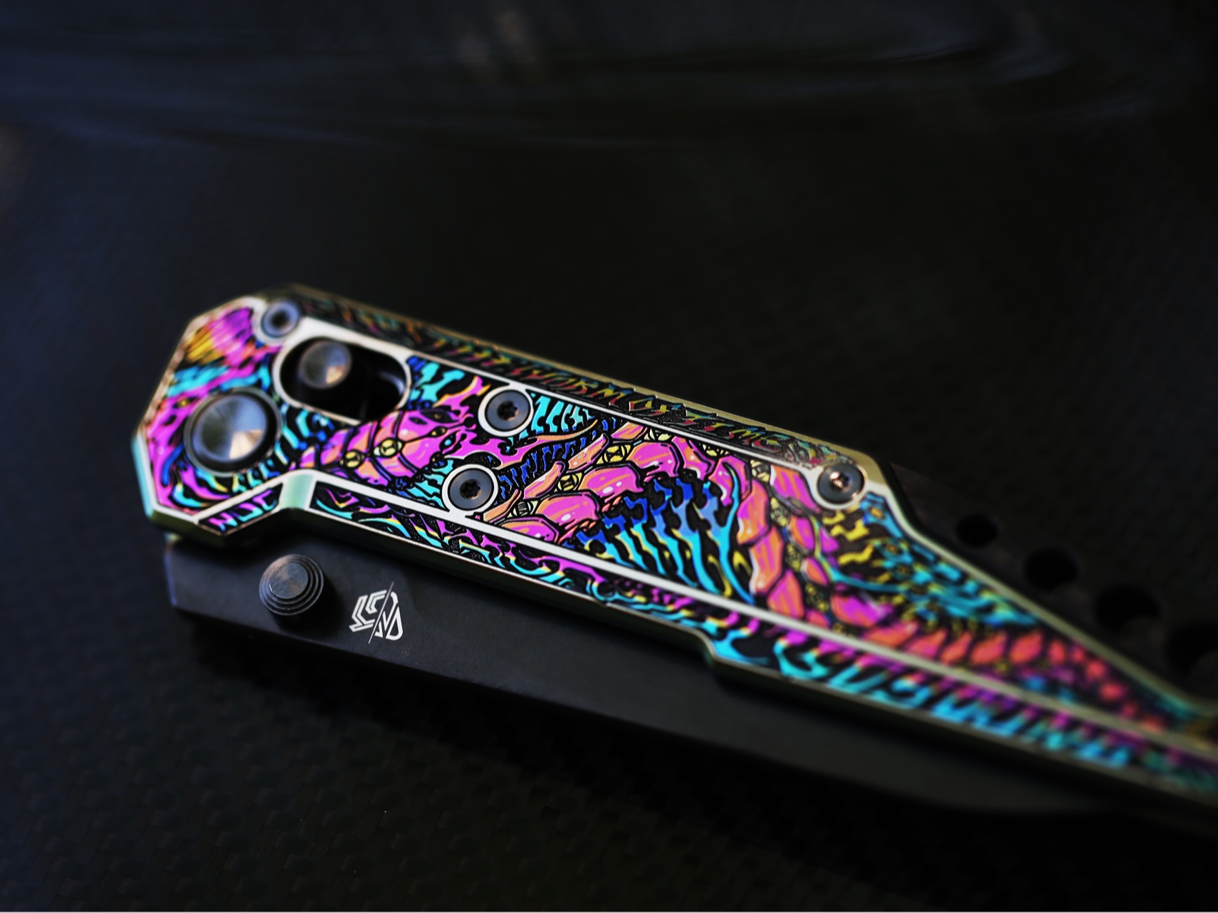 noc knives - "时之虫"版暗羽.组镜面刃