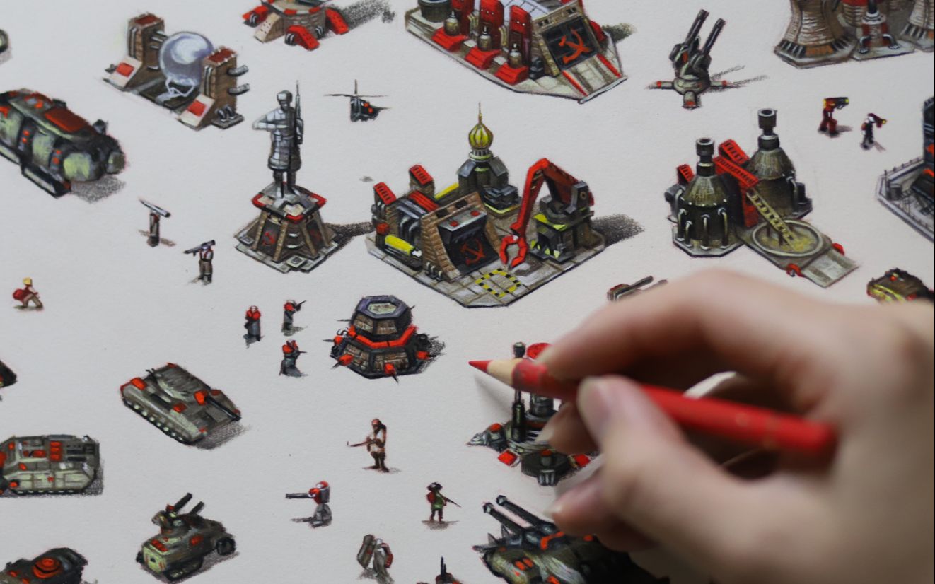 手绘打开一句红色警戒.感受苏维埃的力量吧!